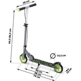 Ricokids romobil za djecu Kodi, PU kotači, crno zeleni | shoptok.hr