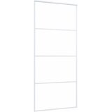  Klizna vrata od stakla ESG i aluminija 90 x 205 cm bijela | shoptok.hr