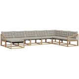  Set vanjskih sofa 8 kom. Bijela i svjetlosiva 404 x 245,5 x 73 cm | shoptok.hr