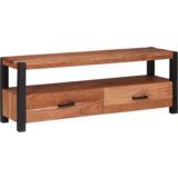 vidaXL Omare in policami za shranjevanje medijev s predalom s polico s shranjevanjem Rjava | Shoptok.si