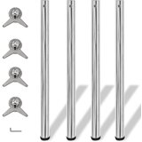 vidaXL 4 Nastavljive Noge za Mizo Krom 870 mm Cene