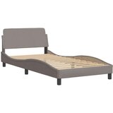 vidaXL Okvir kreveta s LED svjetlima smeđesivi 100 x 200 cm od tkanine | shoptok.hr