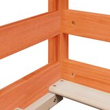 Krevet na kat s krovom voštano smeđi 80x200 cm masivna borovina | shoptok.hr