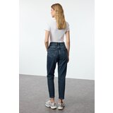 Trendyol Dark Blue High Waist Slim Mom Jeans | Shoptok.si