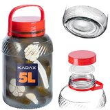 KADAX steklen kozarec 5L z navojnim pokrovčkom in ročajem za vlaganje zelja in kumar, (5000354970) | Shoptok.si