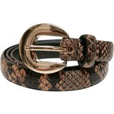 Urban Classics Accessoires Snake Synthetic Leather Ladies Belt beige/black Cene
