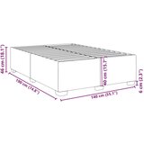  Okvir za krevet bez madraca tamnosivi 140 x 190 cm od tkanine | shoptok.hr