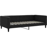 vidaXL Dnevna postelja z vzmetnico črna 100x200 cm blago | Shoptok.si
