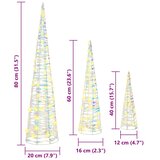  Božićno drvce 3 pcs Topla bijela 20 x 20 x 80 cm PET | shoptok.hr