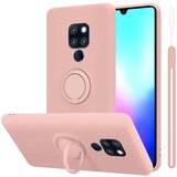 Cadorabo Ohišje, združljiv s Huawei v tekoči roza barvi - zaščitni pokrov iz fleksibilnega silikona TPU z obročem, (20589735) | Shoptok.si