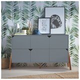 BELLAMY Lotta komoda s 6 predali, siva | Shoptok.si
