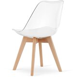  Set 2 prozirne stolice MARK s prirodnim nogama | shoptok.hr