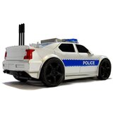  Policijski automobil na baterije 1:20 sa zvučnim i svjetlosnim efektima - srebrni | Shoptok.si
