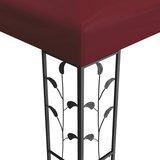 Gazebo 3,97 x 2,96 x 2,68 m Vinska crvena Poliester i čelik | shoptok.hr