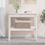  Konzolni stol bijeli 80x40x75 cm od masivne borovine | shoptok.hr