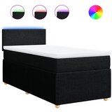 Maison Chic Box spring postelja - Vzmetna postelja z vzmetnico črna 80x200 cm blago SL23142, (21880517) | Shoptok.si