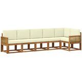 vidaXL Zunanja garnitura za sedenje 6 pcs Naravna in smetana Poliester, (5000281139) | Shoptok.si