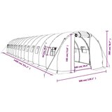  Staklenik s čeličnim okvirom bijeli 42 m² 14 x 3 x 2 m | shoptok.hr