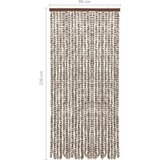  Zastor protiv insekata smeđe-sivi i bijeli 90 x 220 cm šenil | shoptok.hr