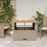  Vrtni stol bež 110 x 110 x 71 cm od poliratana i drva bagrema | shoptok.hr