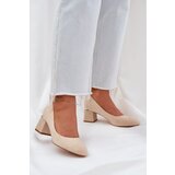 PS1 Eco Suede Heels On A Heel Beige Veniffia | Shoptok.si