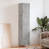vidaXL Visoka omara betonsko siva 34,5x34x180 cm inženirski les | Shoptok.si