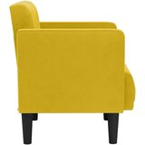 SOFA fotelja s naslonima za ruke žuta 53 cm baršunasta | Shoptok.si