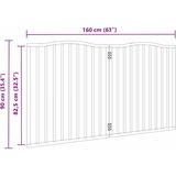  Vrata za pse s 2 panela sklopiva smeđi hrast 160 cm drva topole | shoptok.hr