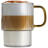 Vialli Design Rumene steklene skodelice v kompletu za kapučino 2 ks 350 ml Livio – | Shoptok.si