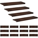 Step treads 16 kom. 100 x 30 x 2 cm Tamno smeđa | shoptok.hr