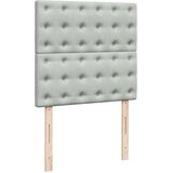 Box spring krevet s madracem svjetlosivi 90x190 cm baršunasti | shoptok.hr