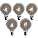 LUEDD Komplet 5 E27 3-stopenjska zatemljiva LED žarnica dimljena G95 4W 450lm 1900K Cene