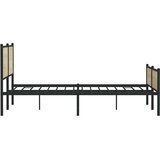  Metalni okvir kreveta bez madraca boja hrasta sonome 193x203 cm | shoptok.hr