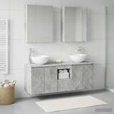  Set ormarića za kupaonicu 5 pcs Betonska siva 53 x 15,5 x 70 cm Cene