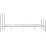  Metalni okvir kreveta uzglavlje i podnožje bijeli 193x203 cm | shoptok.hr