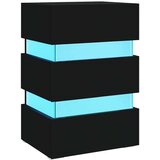 vidaXL LED nočna omarica črna 45x35x67 cm iverna plošča | Shoptok.si