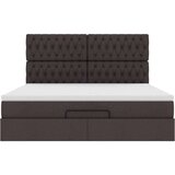 vidaXL Otomanski posteljni okvir z vzmetnico rjav 160x200 cm blago | Shoptok.si