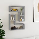 vidaXL Zidne police 2 kom boja hrasta 50x15x50 cm konstruirano drvo Cijene