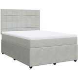  Krevet s oprugama i madracem svjetlosivi 140x190 cm baršunasti | shoptok.hr