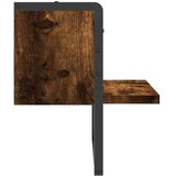 vidaXL Zidna polica s prečkom dimljena boja hrasta 30 x 25 x 30 cm | shoptok.hr