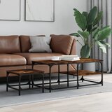 The Living Store Komplet klubskih mizic 2-delni dimljen hrast inženirski les - Komplet Klubskih Mizic, (21660578) | Shoptok.si