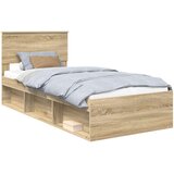  Okvir za krevet s uzglavljem Sonoma hrast 90 x 200 cm | shoptok.hr