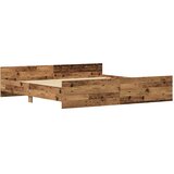  Krevetna konstrukcija s uzglavljem Staro drvo 203 x 203 x 50 cm | shoptok.hr