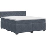  Boxspring krevet s madracem Tamnosiva 140 x 200 cm Baršun | shoptok.hr