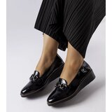 Gemre Black patent wedge loafers Erin | shoptok.hr