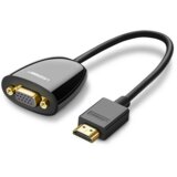 Ugreen 40253 prilagodnik za video kabel 0,25 m HDMI Tip A (Standard) VGA (D-Sub) Črna | Shoptok.si