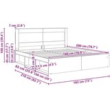  okvir za krevet sonoma 180 x 200 cm čvrsto borovo drvo | shoptok.hr