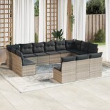  13-dijelni set vrtnih sofa poliratan s jastucima svijetlosivi | shoptok.hr