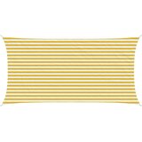  Jedrilica za sunčevu sjenu Žuta i bijela 2,5 x 5 m HDPE | shoptok.hr