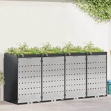 vidaXL Shranjevanje kolesnega zaboja za 3 zaboje Antracit | Shoptok.si